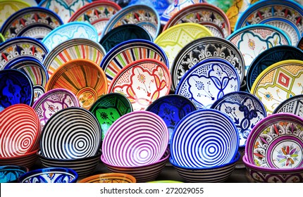 Traditional ceramic pottery in Essaouira, Morocco - Shutterstock ID 272029055