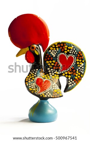 Traditional Ceramic Rooster from Barcelos, Portugal