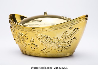 Traditional Chinese Ancient Gold Bullion Nugget Stock Photo 215836201 ...