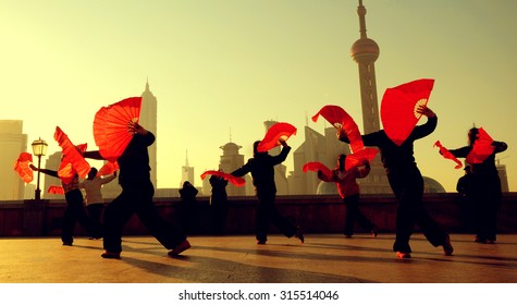 Traditional Chinese Culture Dance Showing Concept