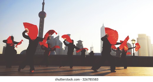 Traditional Chinese Culture Dance Showing Concept