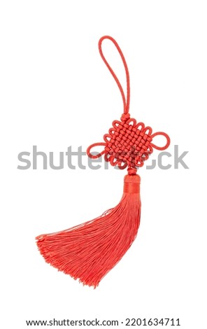 Traditional chinese new year decoration knots on white background