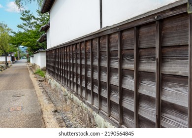 Traditional Clapboard Wall In An Old Japanese House