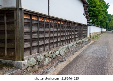 Traditional Clapboard Wall In An Old Japanese House