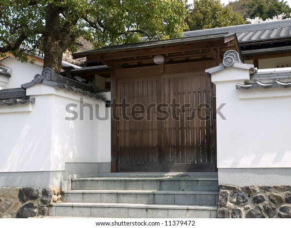 Traditional Classic Japanese Doorway Old Part Stock Photo