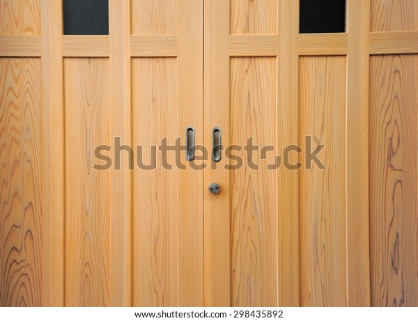 Traditional Classic Japanese Style Sliding Wooden Stock Photo