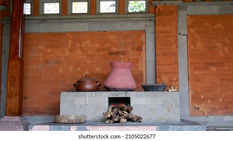 Traditional Clay Pots And Wood Burning Stove