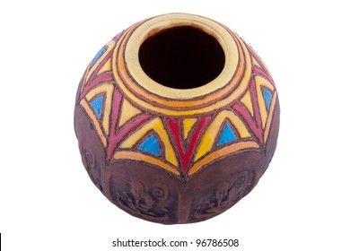 Traditional container for yerba mate drink