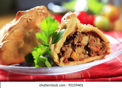 Traditional Cornish pasty - Shutterstock ID 95159401