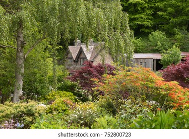 Traditional Cottage And Garden At Lee Bay On The South West Coast Path Between Lynton And Combe Martin In Rural Devon, England, UK