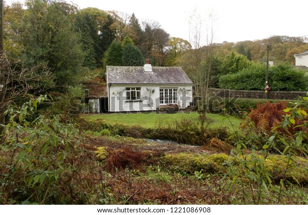 Traditional Country Cottage Set Welsh Woodland Stock Photo Edit