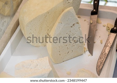 Traditional cow cheese from Romania