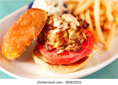 Traditional Crab Cake Sandwich