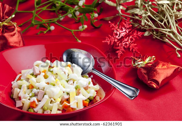 Traditional Czech Christmas Potato Salad Stock Photo Edit Now