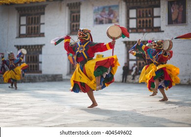 Traditional Dance And Colors In Mongar, Bhutan