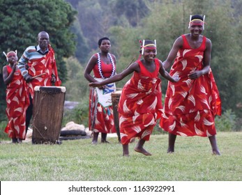 Traditional Dancer In Rwanda. Rugengeri, Rwanda, Africa 04-10-2017, 