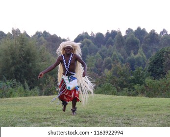 Traditional Dancer In Rwanda. Rugengeri, Rwanda, Africa 04-10-2017, 