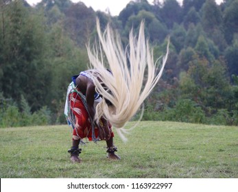 Traditional Dancer In Rwanda. Rugengeri, Rwanda, Africa 04-10-2017, 