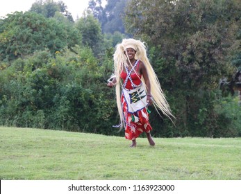 Traditional Dancer In Rwanda. Rugengeri, Rwanda, Africa 04-10-2017, 