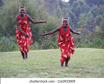 Traditional Dancer In Rwanda. Rugengeri, Rwanda, Africa 04-10-2017, 