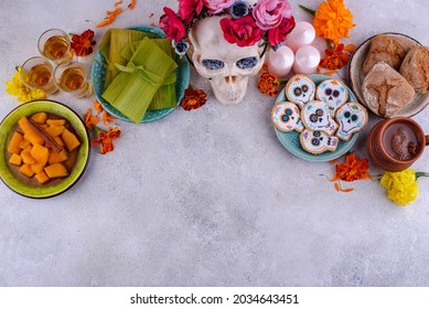 Traditional Day Of The Dead Food For Celebrating Dia De Los Muertos