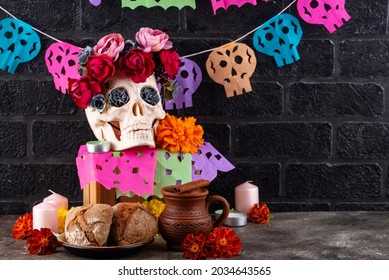 Traditional Day Of The Dead Food For Celebrating Dia De Los Muertos