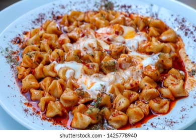 Traditional Delicious Turkish Foods; Kayseri Manti 