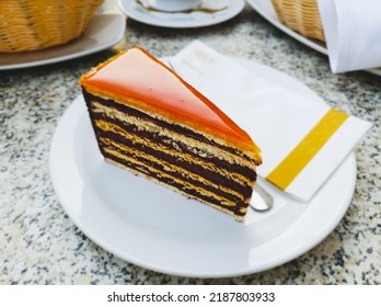 Traditional Dobos Torta In Budapest