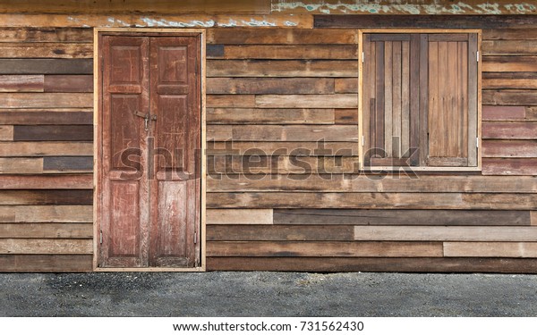 Traditional Double Wooden Doors Window On Stock Photo Edit Now