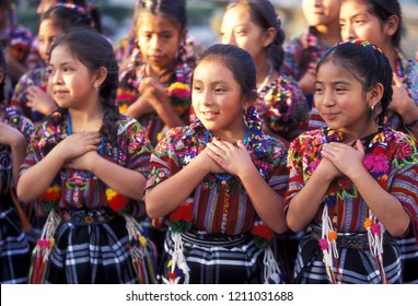 Traditional dress Children in the old town of Chichicastenango in Guatemala in central America.       Guatemala , Chichicastenango, September, 2014