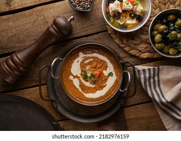 Traditional egyptian food, middle eastern food foul medames    - Shutterstock ID 2182976159