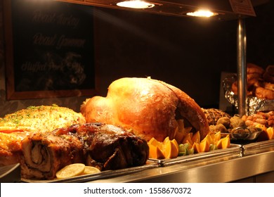 Traditional English carvery in a pub
