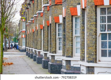 Traditional English Terraced Houses In London, UK