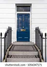 Traditional Entry Door To 18th Century London Georgian House 