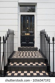 Traditional Entry Door To 18th Century London Georgian House 