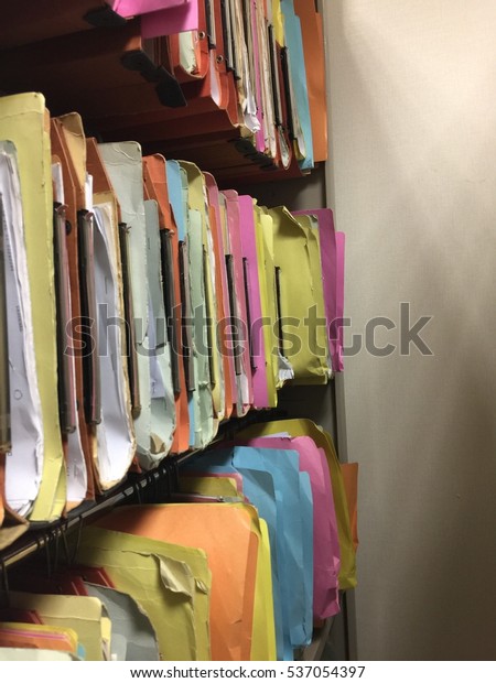 Traditional Filing Cabinets Filed Files Several Stock Photo Edit