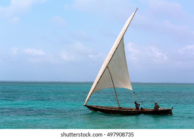 Traditional Fisherman Dhow Boat, Zanzibar, Tanzania