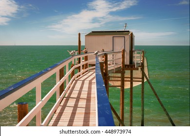 traditional fisherman's hut in the south west of France, royan - Powered by Shutterstock