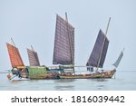 Traditional fishing boat on Lake Tai (or Lake Taihu) one of the largest freshwater lakes in China