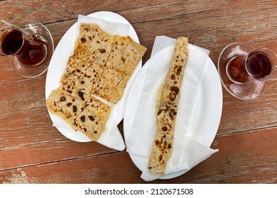 Traditional Food Sıkma And Gözleme With Cheese