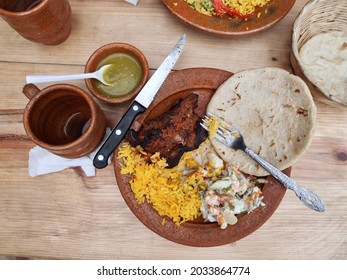 Traditional Food At An Eatery In Antigua, Guatemala