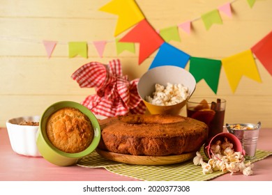 Traditional Food For Festa Junina (June Festival) On Table