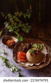 Traditional Food, Nasi Kebuli Serving With Roasted Beef