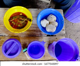 Traditional Food On The Road In Togo : Fish And 