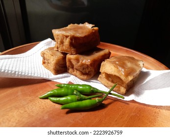 
Traditional Food, Tuna Tofu Is A Food Made From Tofu Which Is Filled With Flour And Tuna Fish Cooked By Frying And Eaten With Green Chilies To Add A Spicy Taste Sensation 