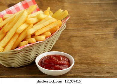 Traditional French Fries With Ketchup