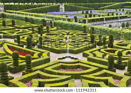 Traditional French Garden Ornamental Garden Chateau Stock Photo (Edit