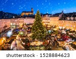 Traditional German Christmas market in Annaberg-Buchholz in the Erz Mountains, Saxony, Germany