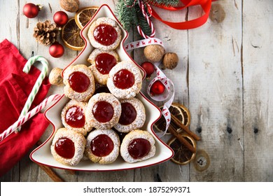 Traditional German cookies with jam