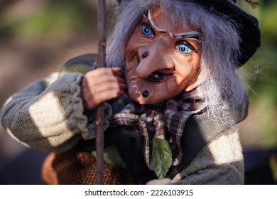 Traditional German kitchen witch doll. Close-up portrait - Shutterstock ID 2226103915